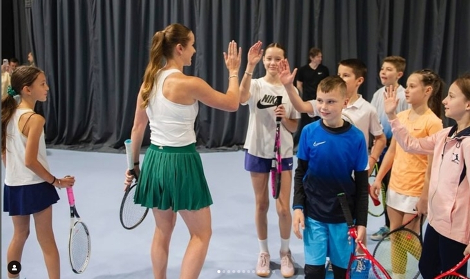 ВІДЕО. Як Світоліна і Стаховський провели майстер-клас для дітей у Львові