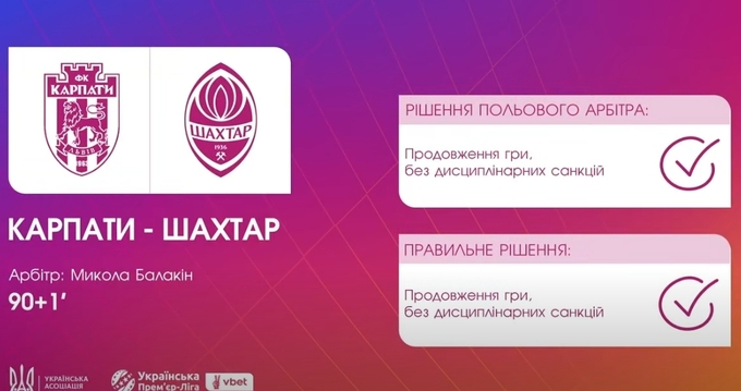 ВІДЕО. УАФ оцінила скандальні моменти матчу УПЛ Карпати &ndash; Шахтар