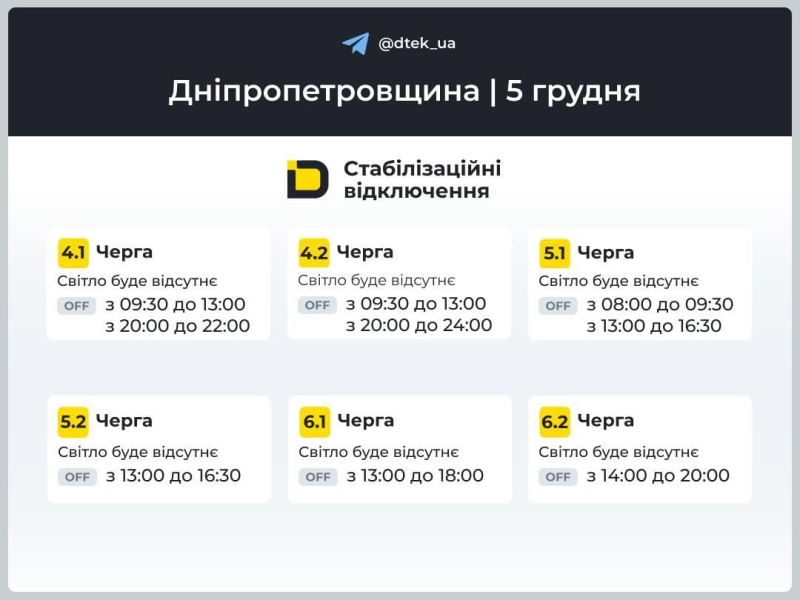В Україні у п&rsquo;ятницю вимикатимуть світло: хто сидітиме у темряві