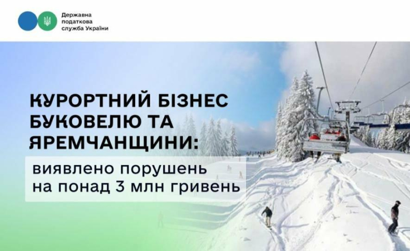 Податківці “вийшли на трасу”: в Буковелі виявили порушень на 3 мільйони гривень