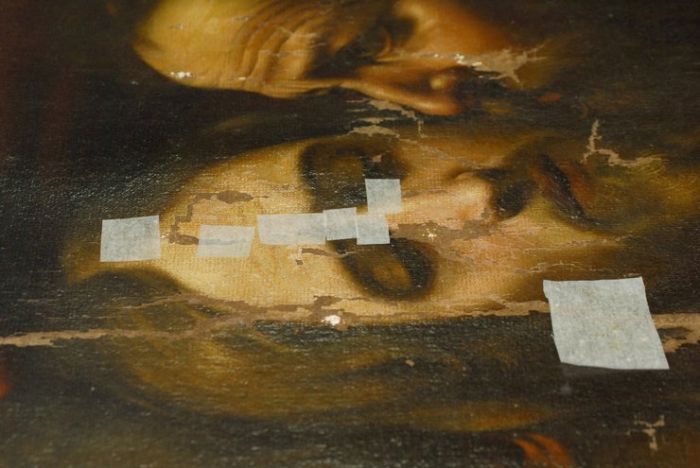 Відновлена картина "Поцілунок Іуди"