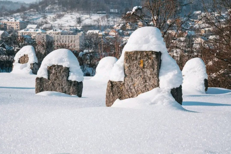 Тиша, камінь і сніг: у мережі показали атмосферні фото старовинного міста на Тернопільщині