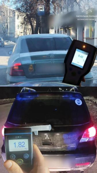 Патрульні Луцька за добу зупинили двох нетверезих водіїв