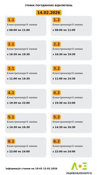 В Україні вимикатимуть світло 14 лютого: як діятимуть графіки відключень